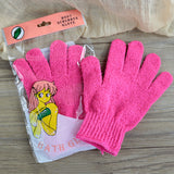 Shower rubbing gloves, exfoliating gloves