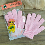 Shower rubbing gloves, exfoliating gloves