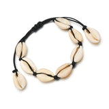 Pulseira preta com nó liso