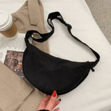 2023 Nylon Messenger Bag Women's New Trendy Dumpling Bags Lightweight Shoulder Bag Armpit Bags Simple Canvas Bag For Women