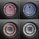 Botão do interruptor de partida do carro Adesivos de diamante decorativos automotivos Anel de strass Círculo Guarnições Capa protetora Acessórios para carro