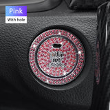 Botão do interruptor de partida do carro Adesivos de diamante decorativos automotivos Anel de strass Círculo Guarnições Capa protetora Acessórios para carro