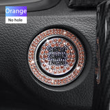 Botão do interruptor de partida do carro Adesivos de diamante decorativos automotivos Anel de strass Círculo Guarnições Capa protetora Acessórios para carro