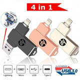 Pen drive USB de cabeça dupla 64G 128G 1TB