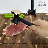 Zinc alloy meat hammer nylon handle double-sided meat hammer