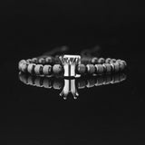 Silver Crown Pineapple Pearl Titanium Steel Bracelet