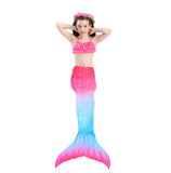 European and American Girl Mermaid Three Piece Children's Swimsuit for Women