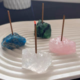 Suporte para inserção de fragrância de fio de pedra bruta de cristal natural