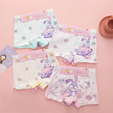 Um conjunto de roupas íntimas modal para meninas, calças de ângulo plano de malha respirável para crianças de verão