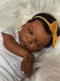 Reborn Baby-Black skin, cotton body, sleeping baby