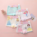 Um conjunto de roupas íntimas modal para meninas, calças de ângulo plano de malha respirável para crianças de verão