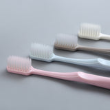 Macaron 4 peças Bambu Carvão Macio Cabelo Adulto Cabeça Grande Viagem Família Japonês Escova de Dentes Sem Impressão 