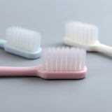 Macaron 4 peças Bambu Carvão Macio Cabelo Adulto Cabeça Grande Viagem Família Japonês Escova de Dentes Sem Impressão 