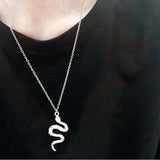 Cross border Snake Necklace in Europe and America, Male and Female Couples, Snake Pendant, Versatile Retro Snake Pendant, Sweater Chain, Female