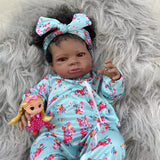 Reborn Baby-Black skin, cotton body, sleeping baby