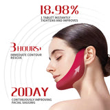 A piece of  V-face Facial Mask Red V-shaped Chin Lifting Mask Gel Ear Hanging Facial Mask