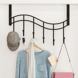 Hanging clothes rack storage behind the door, no need for punching holes, multifunctional wall shelf