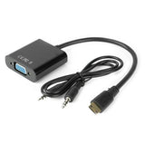 Mini HDMI To VGA Converter Tablet Connected To TV Monitor Projector Video Cable