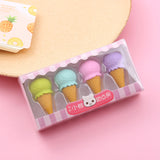 Cartoon Dessert Eraser Box Cute Student Children's Prize Gift Drawing Eraser Learning Stationery Eraser