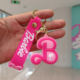 Barbie letter keychain