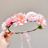 Flower garland flower headband