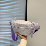 Purple crossbody waist bag