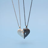 Couple Magnet Collar Chain Embracing Angel's Wings Necklace