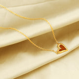 Advanced Design Sense Little Red Heart Love Necklace