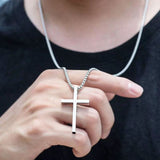 Retro Fashion Minimalist Titanium Steel Cross Necklace