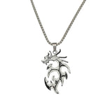 Fashionable and minimalist men's flame dragon luminous necklace