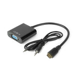 Mini HDMI To VGA Converter Tablet Connected To TV Monitor Projector Video Cable