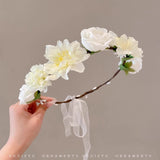 Flower garland flower headband