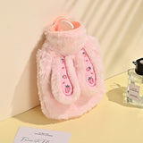 Cute Plush Rabbit Ear Filling Hot Water Bag with Water Injection and Explosion proof Warm Water Bag for Big Ear Students' Hand Warming Treasure