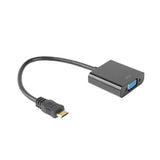 Mini HDMI To VGA Converter Tablet Connected To TV Monitor Projector Video Cable