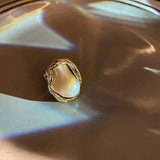 Anel Exagerado Pérola Barroca Alien Pearl