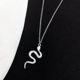 Cross border Snake Necklace in Europe and America, Male and Female Couples, Snake Pendant, Versatile Retro Snake Pendant, Sweater Chain, Female