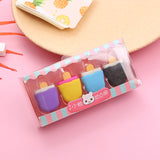 Cartoon Dessert Eraser Box Cute Student Children's Prize Gift Drawing Eraser Learning Stationery Eraser