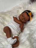 Reborn Baby-Black skin, cotton body, sleeping baby