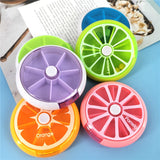 Portable Pill Box Weekly Rotating Split Fruit Points Drug Carry With You Mini Medicine Boxs Medicine Travel Pillbox