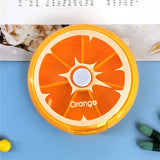 Portable Pill Box Weekly Rotating Split Fruit Points Drug Carry With You Mini Medicine Boxs Medicine Travel Pillbox