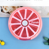 Portable Pill Box Weekly Rotating Split Fruit Points Drug Carry With You Mini Medicine Boxs Medicine Travel Pillbox