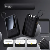 Portable Mobile Power Supply Comes with Data Cable  10000mAh * Black