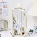 Transparent Large Capacity Pencil Bag INS Style School Case Stationery Holder Waterproof Portable Pen Case Pencil Storage Bag