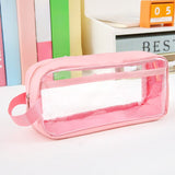 Transparent Large Capacity Pencil Bag INS Style School Case Stationery Holder Waterproof Portable Pen Case Pencil Storage Bag