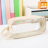 Transparent Large Capacity Pencil Bag INS Style School Case Stationery Holder Waterproof Portable Pen Case Pencil Storage Bag