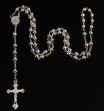 Stainless Steel Prayer Bead Necklace, Cross,Silver Jewelry