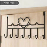 Hanging clothes rack storage behind the door, no need for punching holes, multifunctional wall shelf