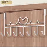 Hanging clothes rack storage behind the door, no need for punching holes, multifunctional wall shelf