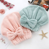 Coral velvet dry hair towel, water absorbing bath cap, hair cap, thickened hair cap