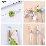 Silicone Thumb Wall Hook Cable Clip Wire Desk Organizer Brush Storage Wall Sticker Gadgets Useful Things For Home
